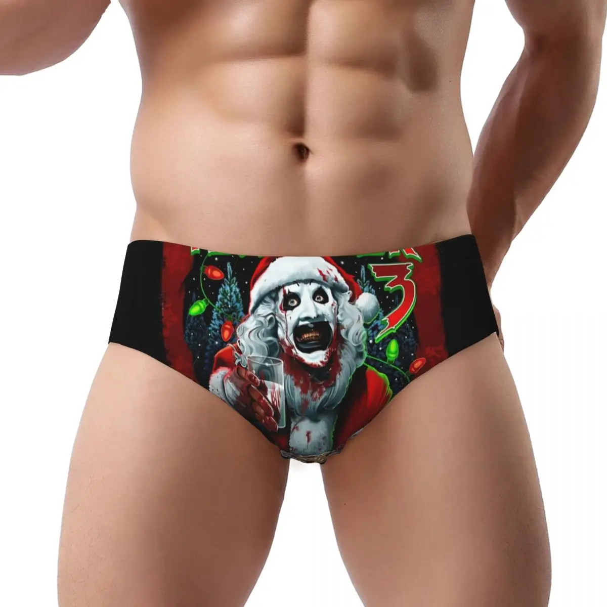 Custom Mens Poster Of Terrifiers Christmas Panties Underwear Male Soft Briefs Underpants