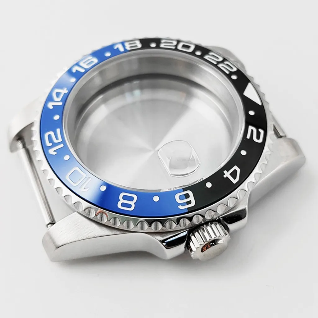 40mm Watch Case Bezel Stainless Steel Sapphire Glass For NH35 NH36 ETA2824 PT5000 Watches Accessories Parts