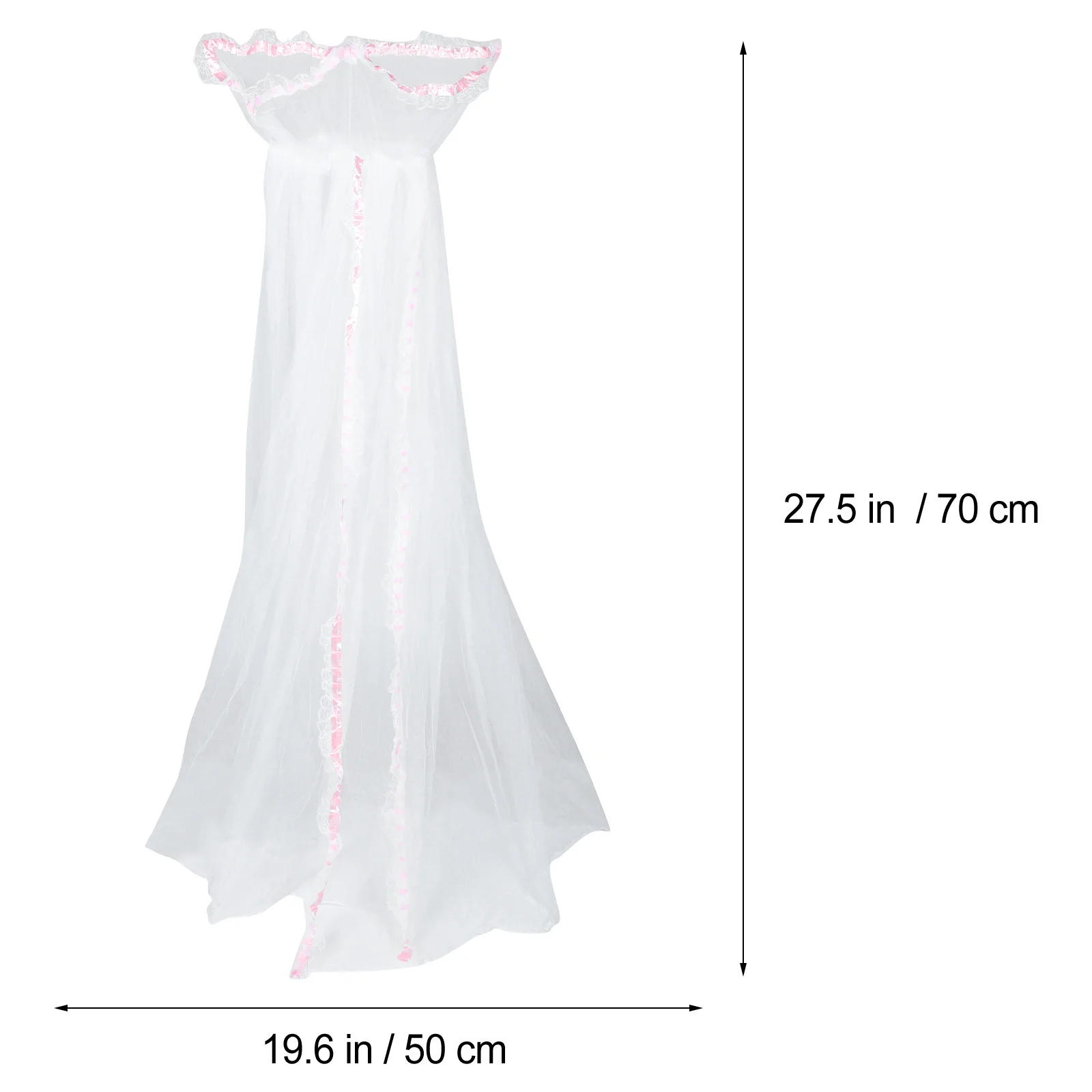 شبكة ناموسية لسرير الأطفال على طراز القصر بتصميم دائري من البوليستر الفاخر - خطافات سهلة التركيب لحماية الحشرات