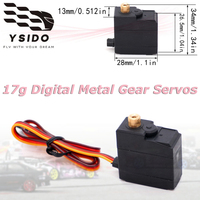 YSIDO 1/14 RC Cars Parts 17g Digital Metal Gear Servos for MJX Hyper Go 14301 14302 14303 16207 16208 16209 16210 H16H H16E H16P