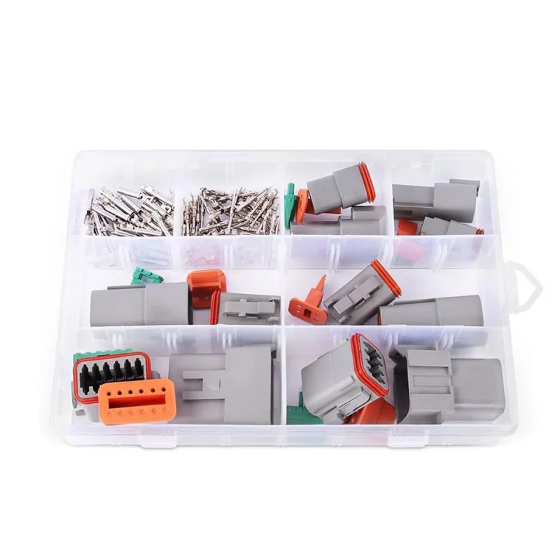 

Трансграничная оптовая продажа: Набор автомобильных разъемов DTSeries2-16Pin (94 шт. в коробке) / Комплект водонепроницаемых разъемов (папа-мама)