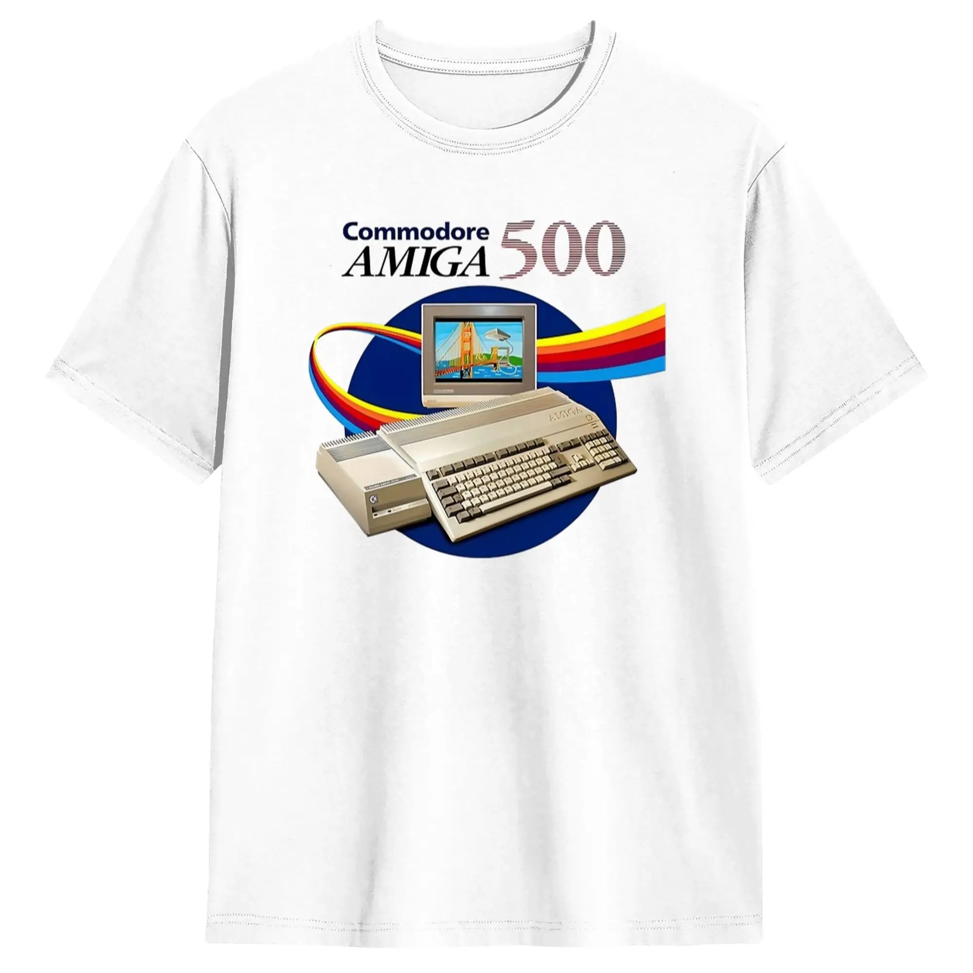 Harajuku T-Shirt Commodore Amiga 500 100 Cotton T Shirts  Hip Hop Tshirt for Man Summer Y2K Basic Design Short Sleeve Tees