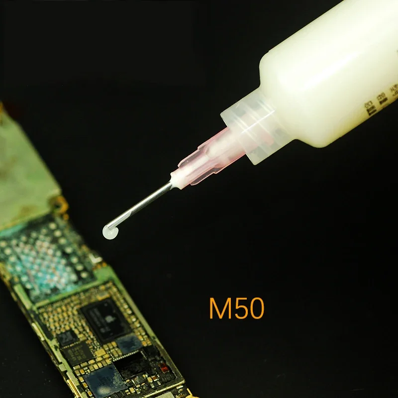 New Original AMAOE M50/M53 solder Flux 10CC Syringe Soldering paste welding flux With 2 needle for mobile phone Laptops CPU BGA