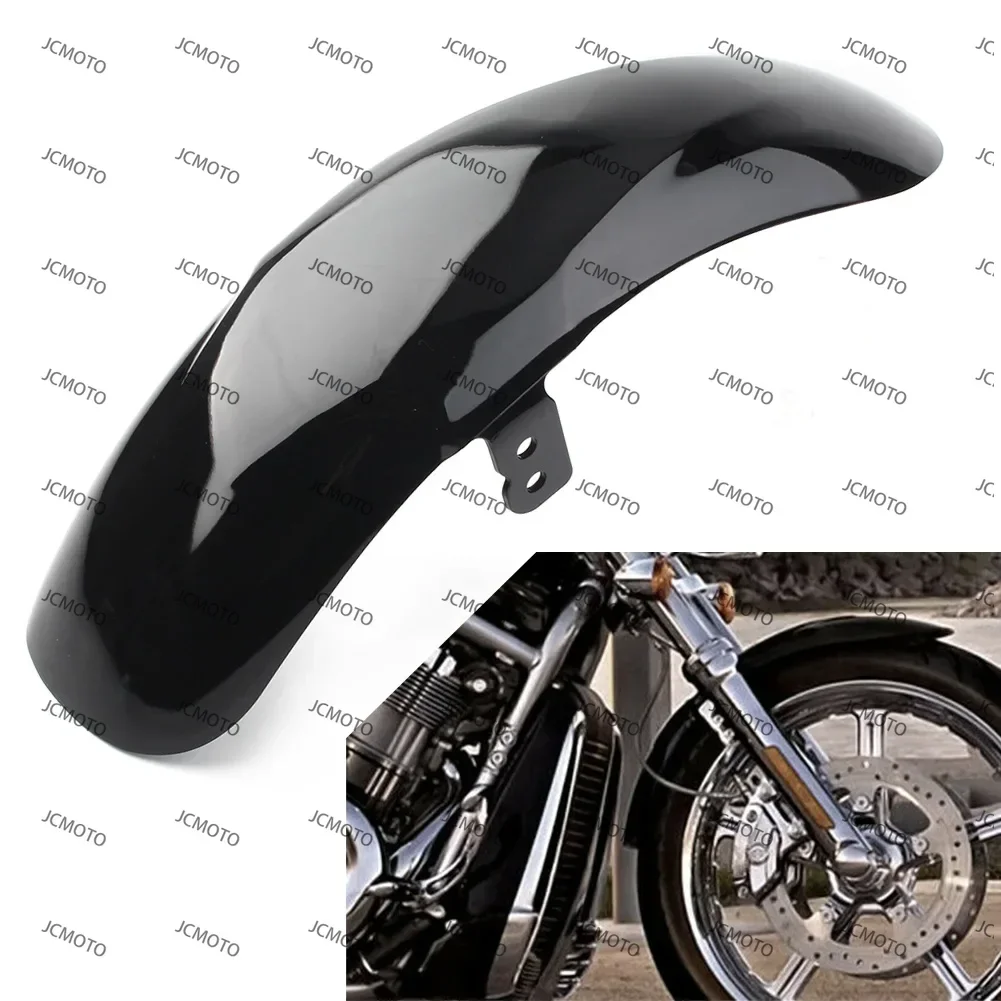 

For Harley V Rod/Night Rod VRSCAW 2003 2004 2005 2006 2007 2008 2009 2010 2011 Gloss Black Motorcycle Front Fender Mudguard ABS