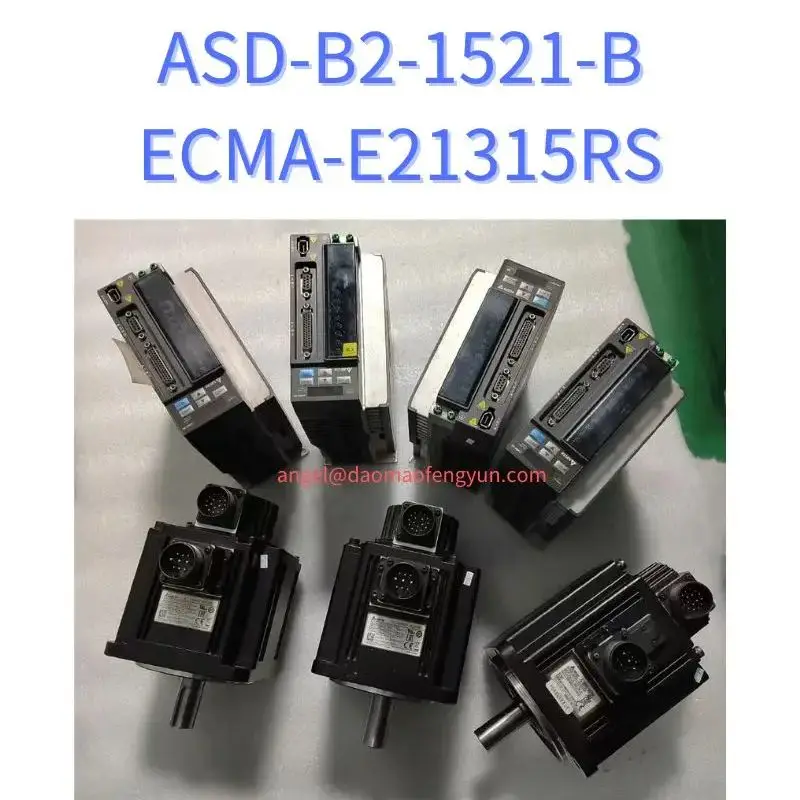 ASD-B2-1521-B  ECMA-E21315RS Used servo drive 1.5kW and servo motor 1.5kW set of test functions OK