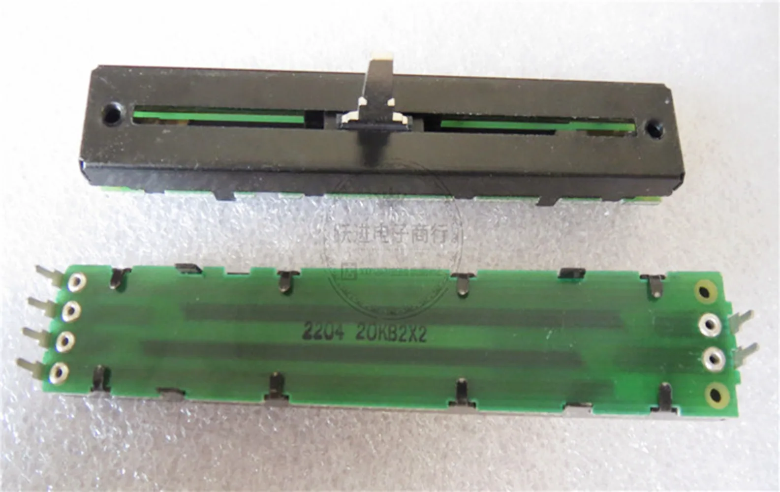 Original New 100% 8.8cm 20KBX2 dual straight slider mixing console sliding potentiometer handle length 15MM 6pin (SWITCH)