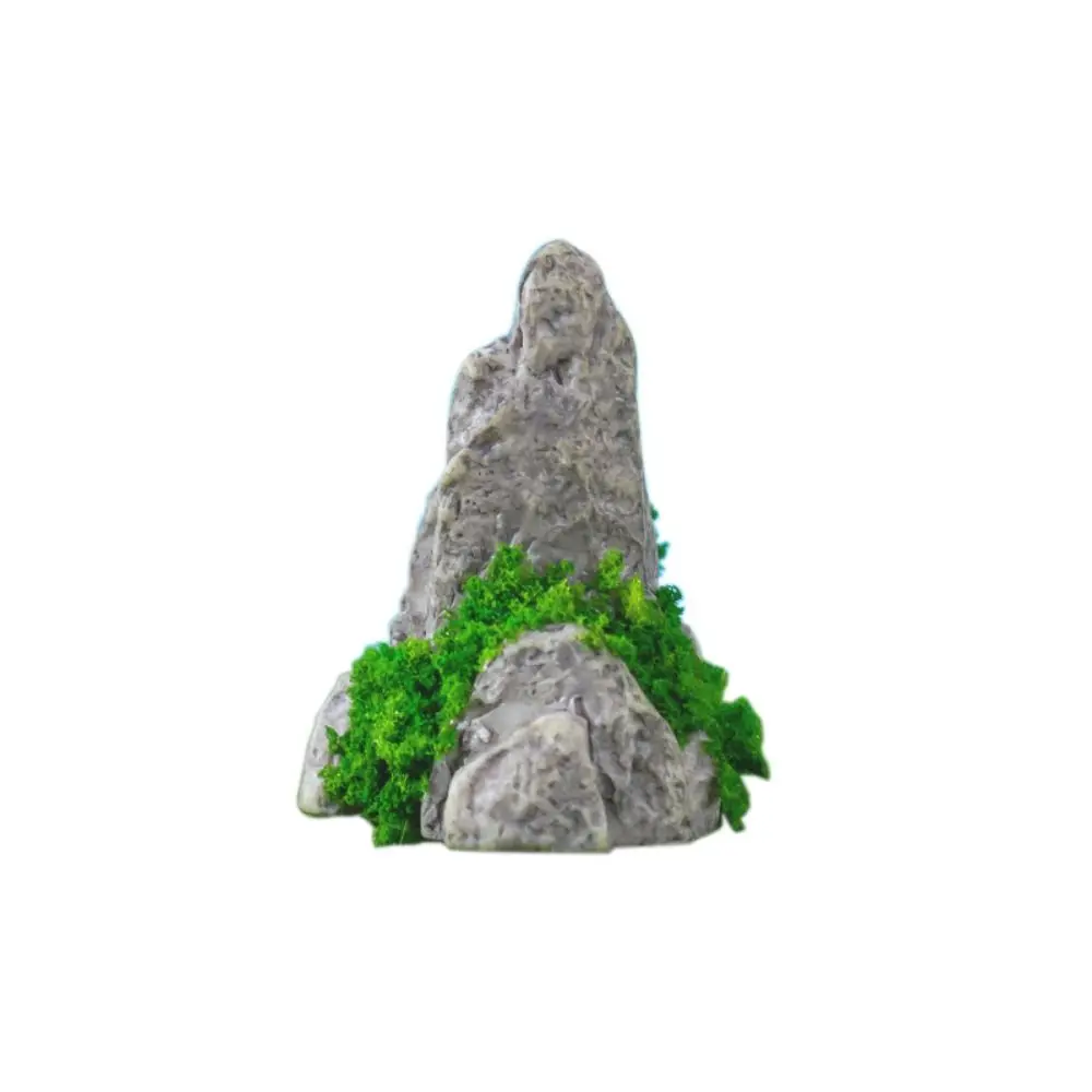 Creative Decorative Mini Rockery Ornament Simulation Resin Mini Mountain Statue Figurines Miniatures Waterfall Rocks Fish Tank