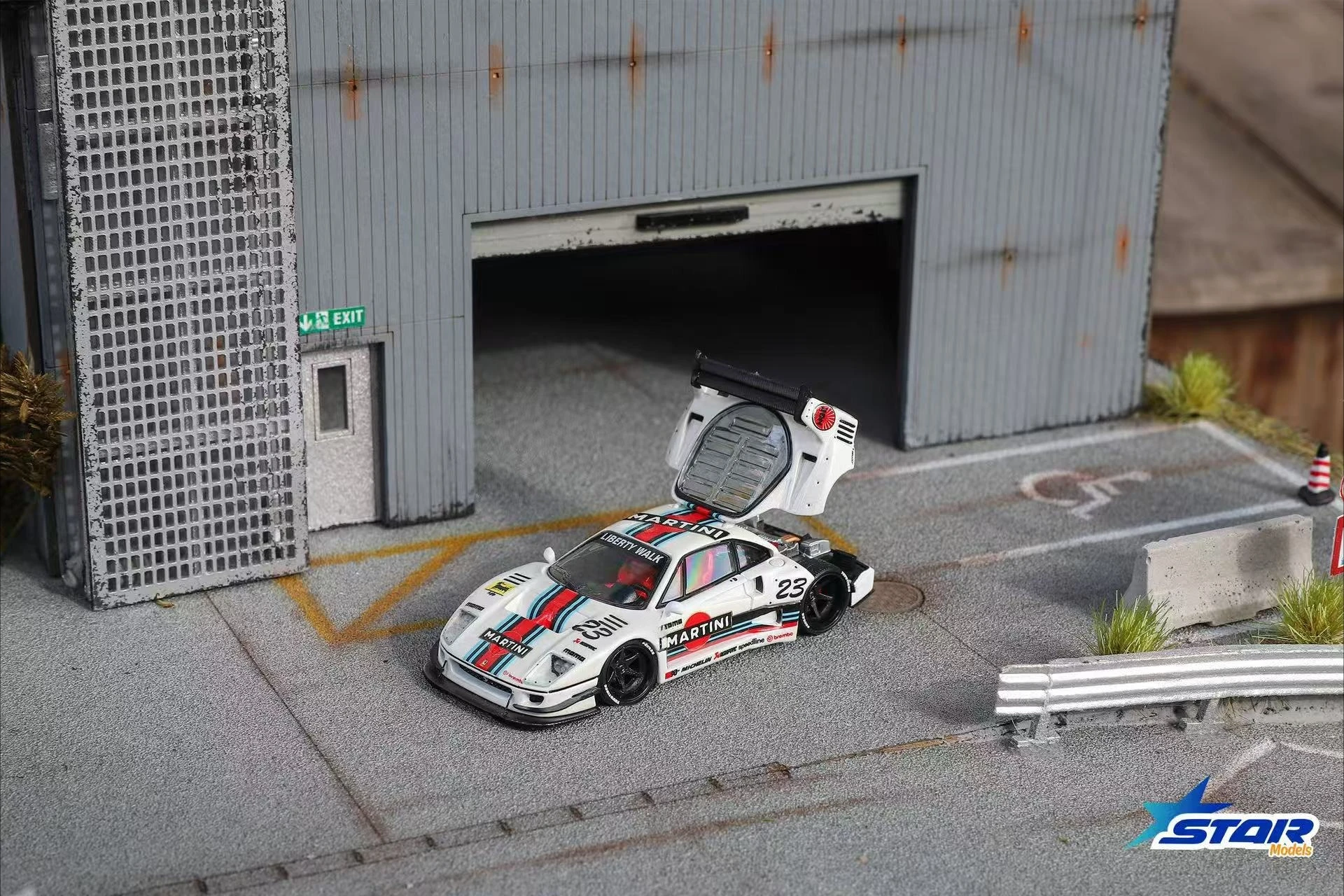 予約注文-starmodel-1-64-f40-lb-works-martini-no23-ホワイト-no58-ダイキャストモデルカー