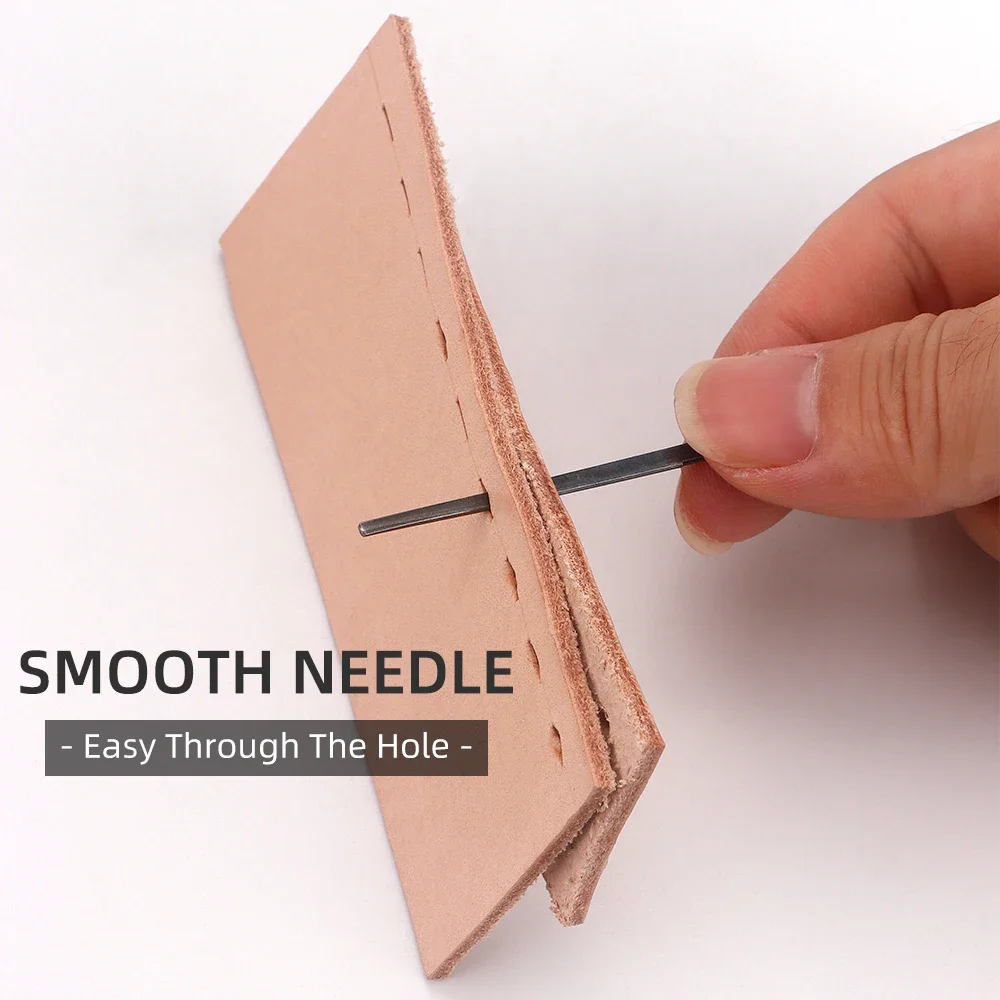 2pc DIY Sewing Needles, Leather Rope Special Knitting Needle, DIY Leather Handicraft Stitching Seam Quilting Sewn Accessories