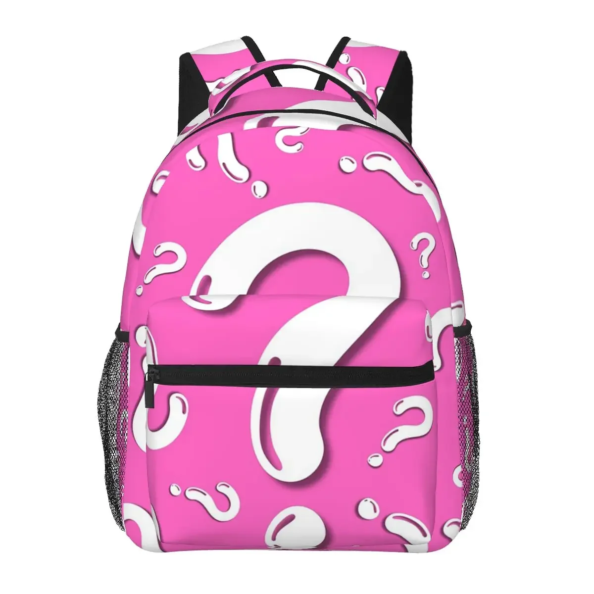 

Question Mark Backpacks Boys Girls Bookbag Students School Bags Cartoon Kids Rucksack Shoulder Bag Large Capacity