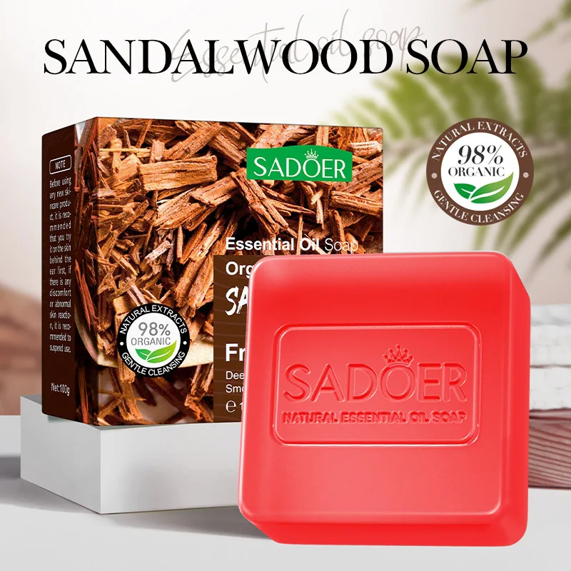 Sandalwood Handmade Essential Oil Soap Natural Plant Soap Base Moisturizing Long-lasting Fragrance Home Necessities Bath Soap