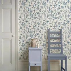 Toile Farmhouse Whimsical Wallpaper, Blue and White Peel and Stick Wallpaper For Living Room Decor.Self-adhesive Or Traditional