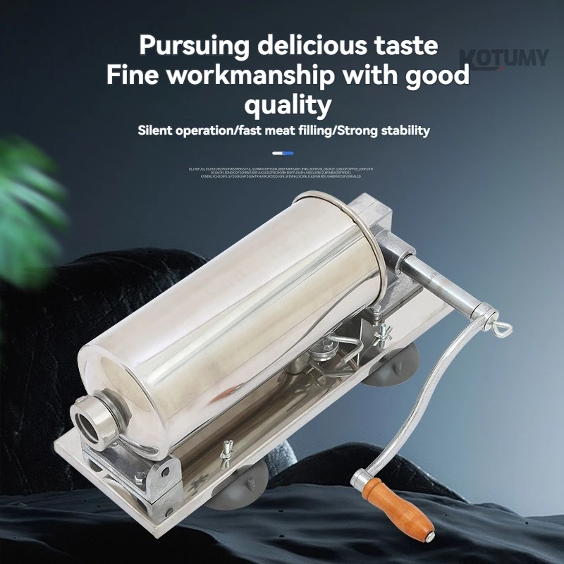 Horizontal Suction Cup Fixed Sausage Stuffer, Large Capacity Household Sausage Making & Filling Device