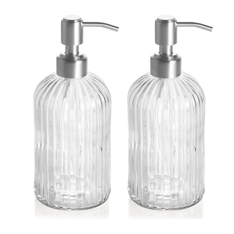 

18Oz Soap Dispenser With Rust Proof Stainless Steel Pump For Kitchen & Bathroom.