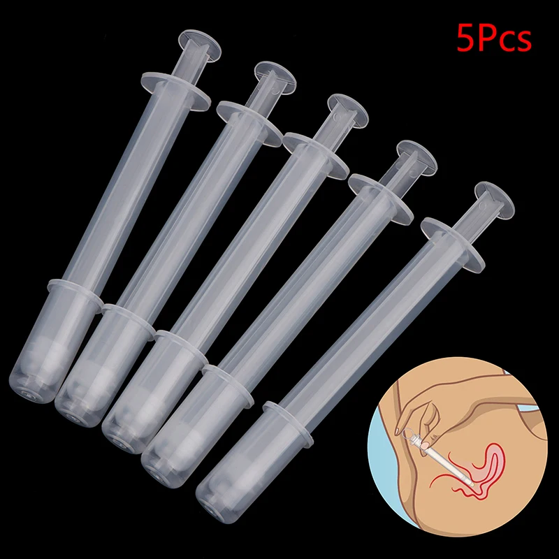 5 pz Applicatore Vaginale Lubrificante Iniettore Siringa Lubrificante Assistenza Sanitaria Usa E Getta Anal Cavità Nasale Applicatore Lanciatore Butt Plug