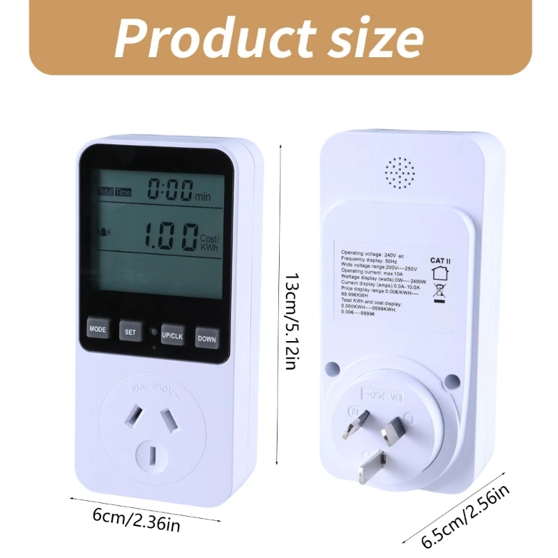 Cyfrowy miernik mocy Watomierz Gniazdo Moc Kwh Miernik zużycia energii elektrycznej Wysyłka wysyłkowa