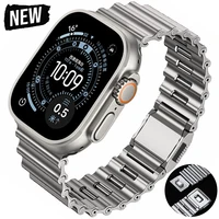 Correa magnética oceánica para Apple Watch Ultra 2 3 Band 49mm 9 8 7 45mm 44mm pulsera de acero inoxidable IWatch S10 S11 46mm