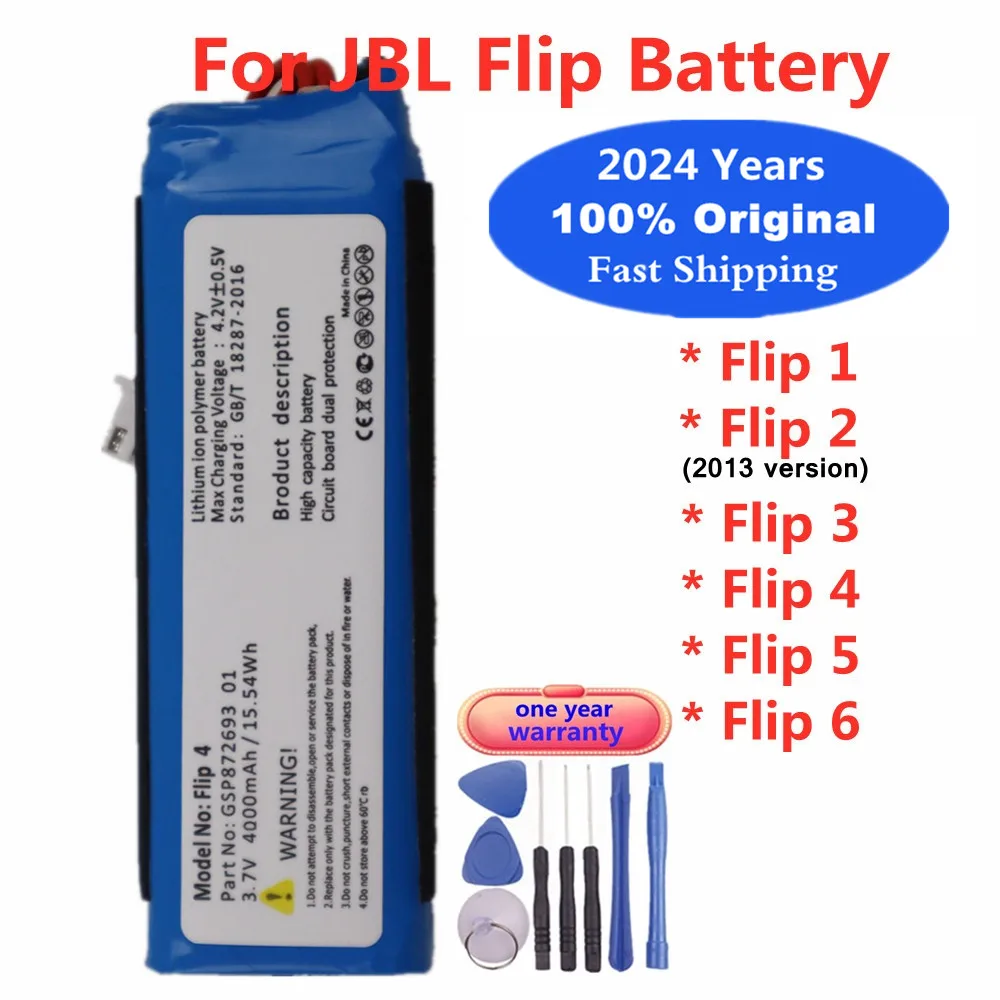 

2024 Years Original Battery For JBL Flip 6 5 4 3 2 1 Flip4 Flip5 Flip6 Flip1 Flip2 Flip3 Speaker Battery Bateria Fast Shipping