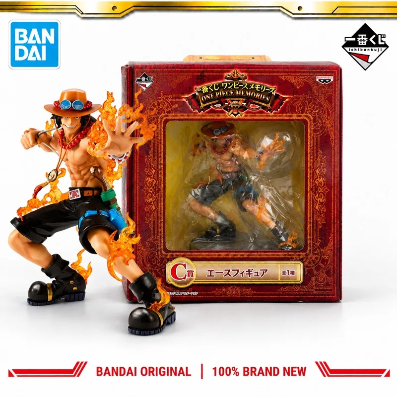 In Stock Bandai Original Ichiban Kuji One Piece Portgas D Ace Action Figure Model Doll Brand New Boxed Anime Characters Toys