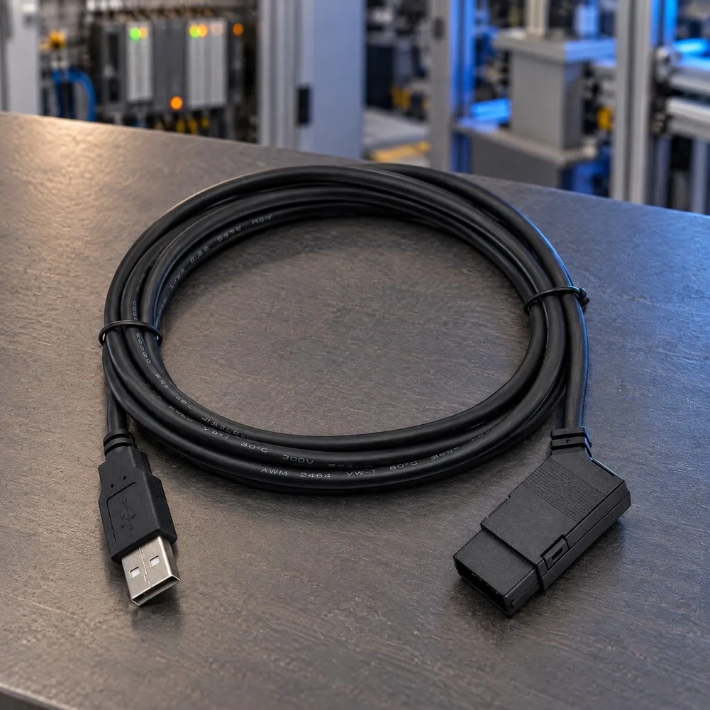Industrial For PLC Programming Cable for Siemens For LOGO 6ED1057-1AA01-0BA0 USB RS232 Isolation Rubber Housing Black