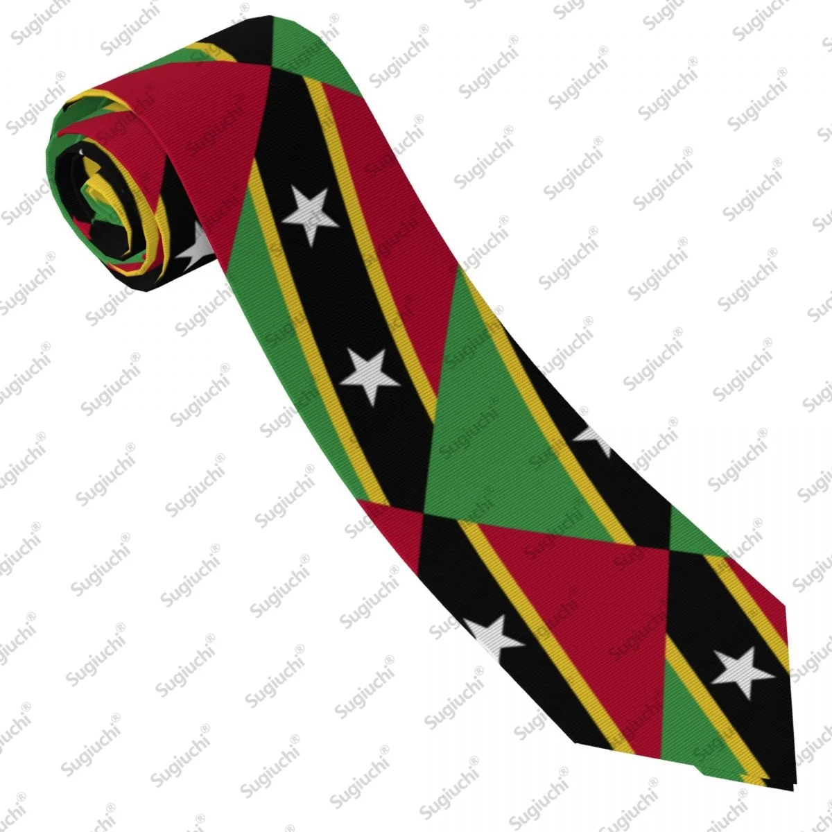 2026 Saint Kitts And Nevis Flag Wedding PartyNeck Ties For Men Women Casual Plaid Tie Suits Slim Necktie Gravatas For Gift