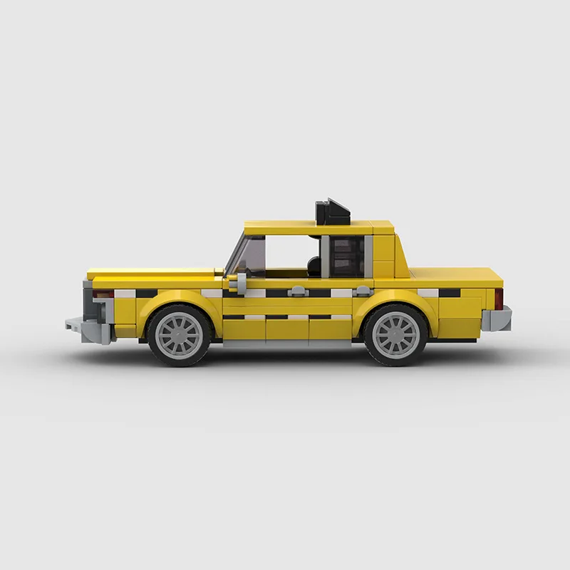 Taxi taxi compatible LEGO small particles MOC building block DIY educational car toy model wholesale cross border