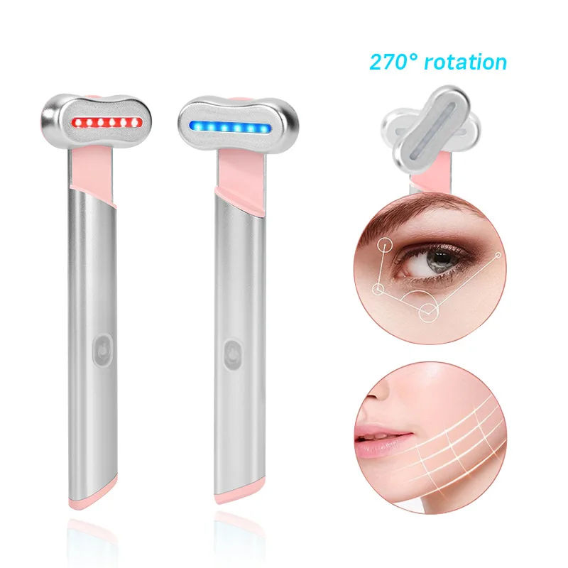 

EMS массажер для глаз против темных кругов, терапия, вибрация, горячий компресс, омоложение лица, портативный уход за глазами