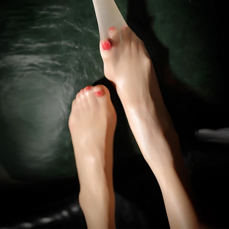 النفط لامعة السلس جوارب طويلة عالية الخصر تصميم 1D شير لامعة الجوارب رقيقة جدا مفتوحة المنشعب مثير الملابس الداخلية الفخذ العليا جوارب