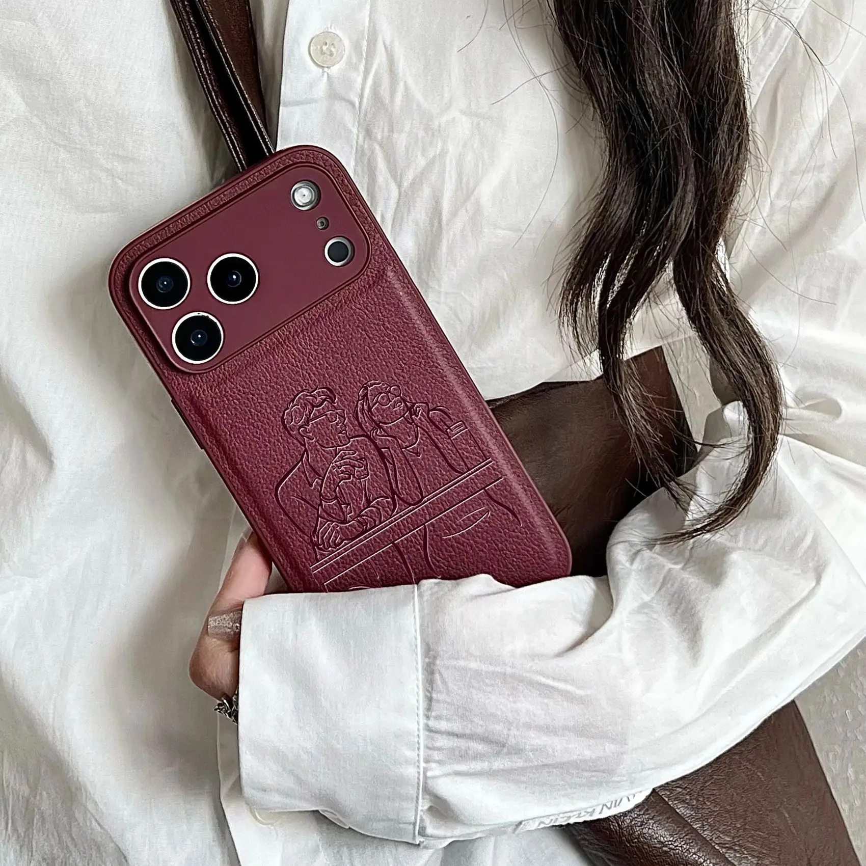 Individuelles Laser-Gravur-Case mit Foto-Umwandlung für Paare, Familien, Haustiere und Freunde für iPhone 18 17 16 15 14 13 Pro Max Air – Detail 4