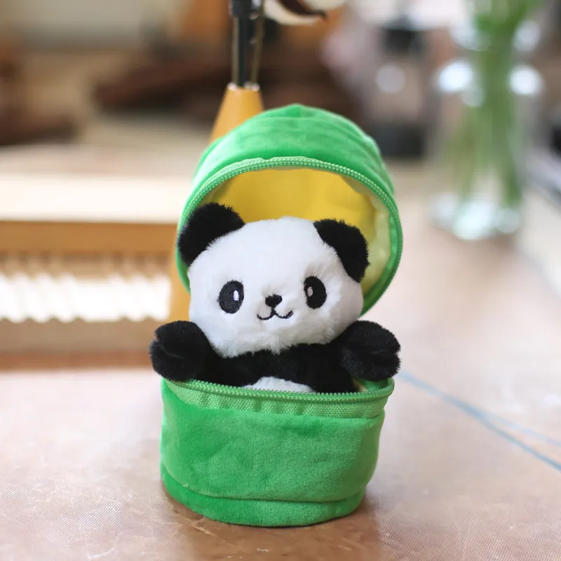 Porte-clés en peluche KrasnoButter, tube de bambou, pendentif sac à dos, clé, poupées mignonnes, cadeaux créatifs pour amis