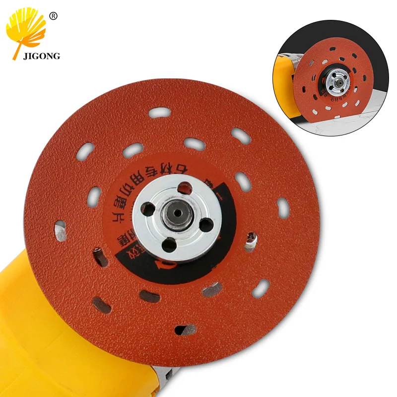 Red porous rock slab cutting grinding blade, emery cutting and grinding integrated saw blade, integrated forging, porous heat di