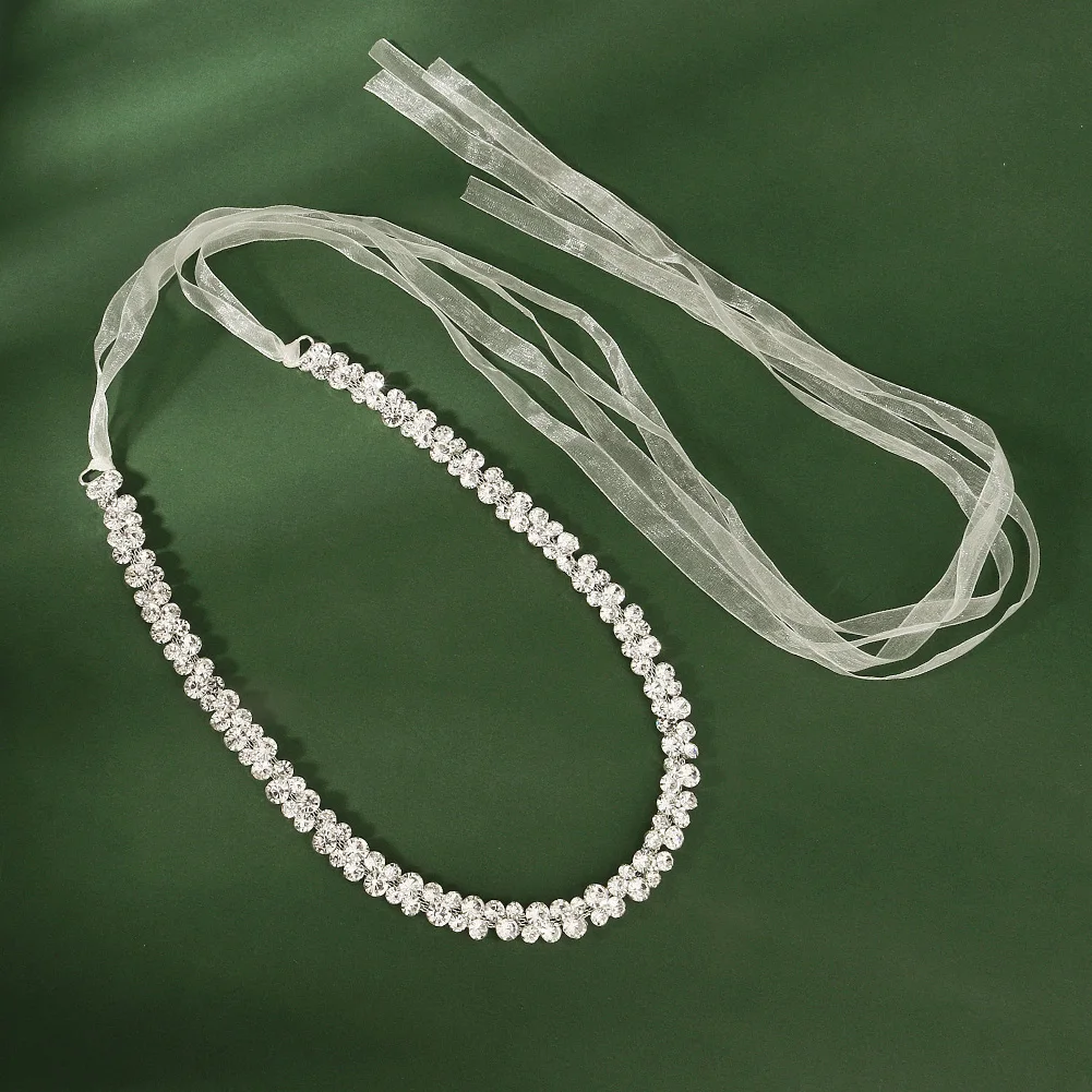 Efily, cinturón de novia fino de lujo con diamantes de imitación, cinta para mujer, cinturón de fiesta brillante de cristal, accesorios de boda,