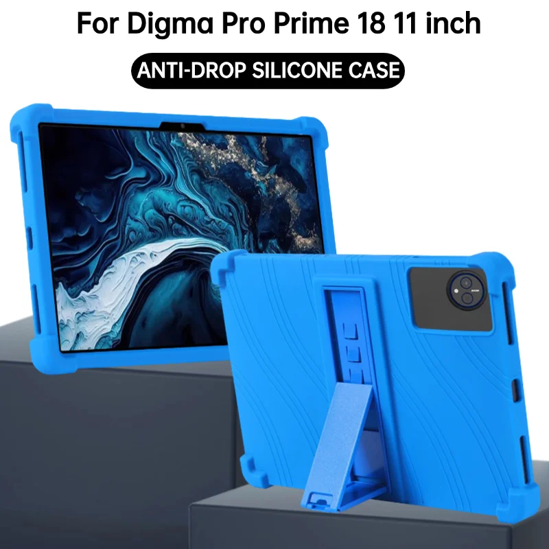 

For Digma Pro Prime 18 11 inch Tablet PC Kickstand Funda with 4 Shockproof Airbags Safety Stand Protective Shell