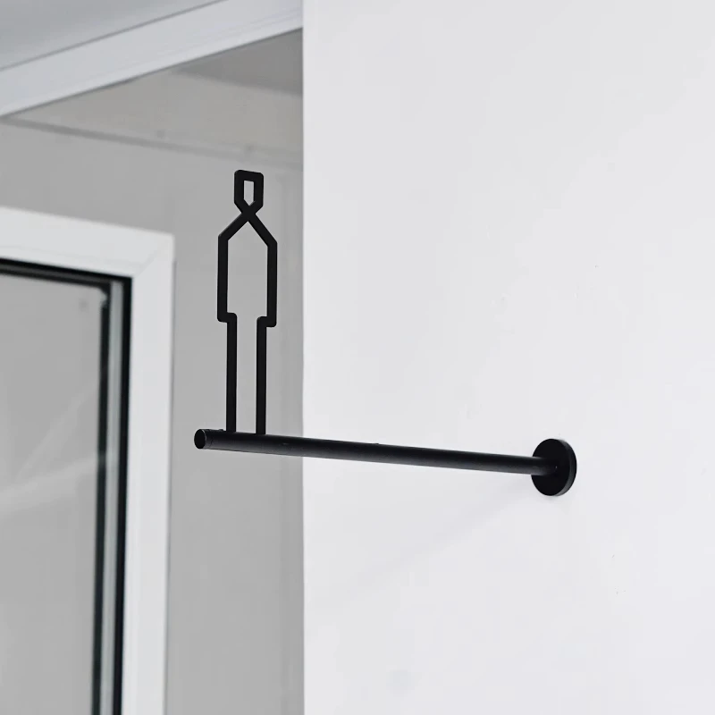 Segnaletica creativa per bagno unisex Indicatore 3D Segnaletica per porta in metallo da appendere lateralmente per WC pubblico