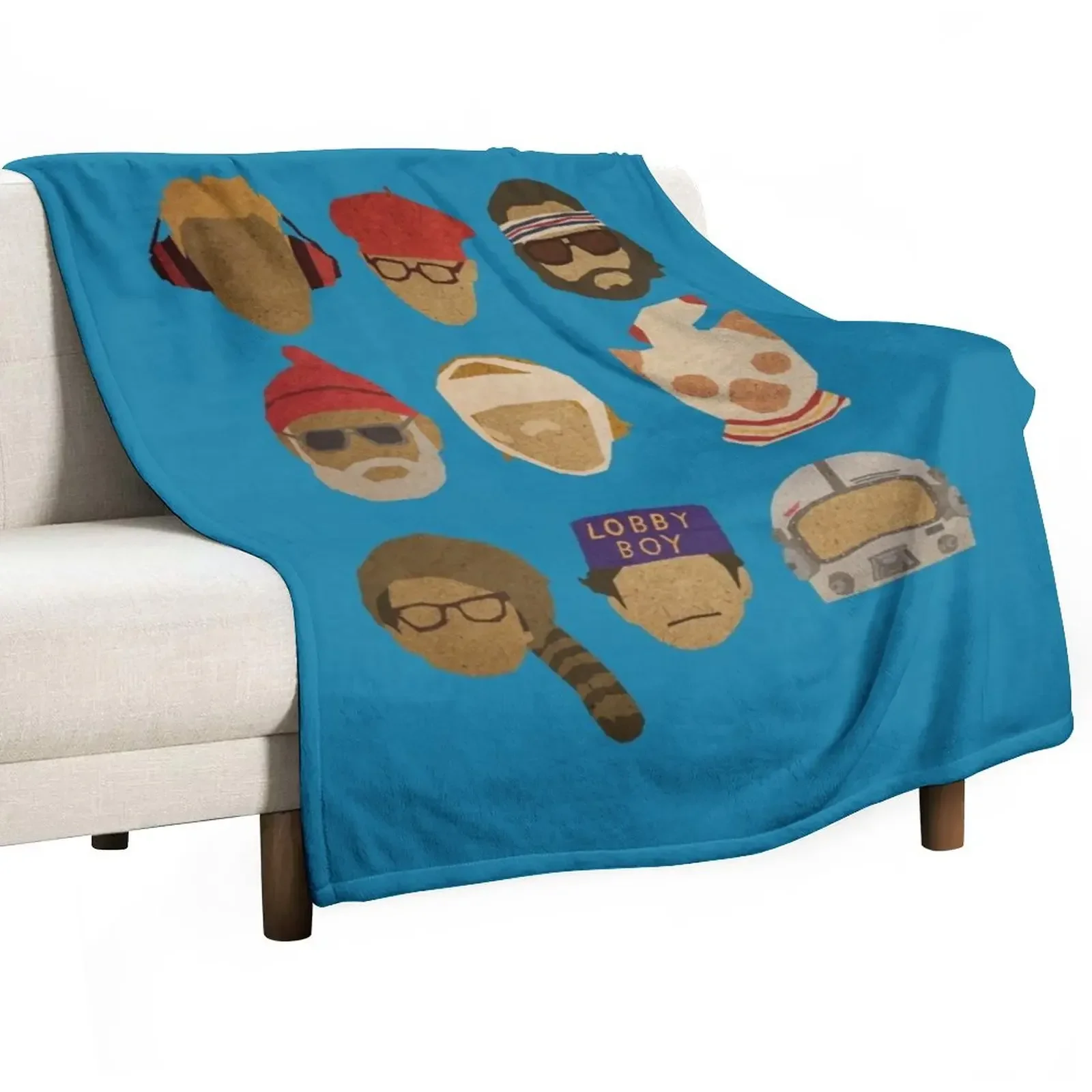 

Wes Anderson's Hats Throw Blanket valentine gift ideas Luxury Throw Blankets