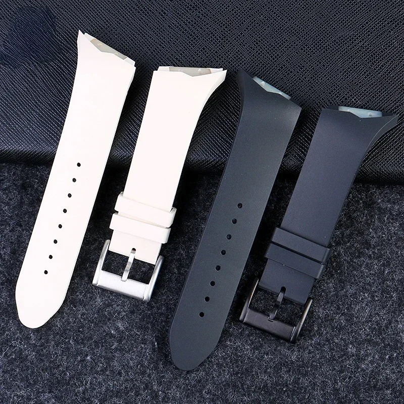 High Quality Silicone Watchbands for Hamilton Watch Belt Adventure Series H246551 H246150 Elvis Presley Black Man Strap 25mm