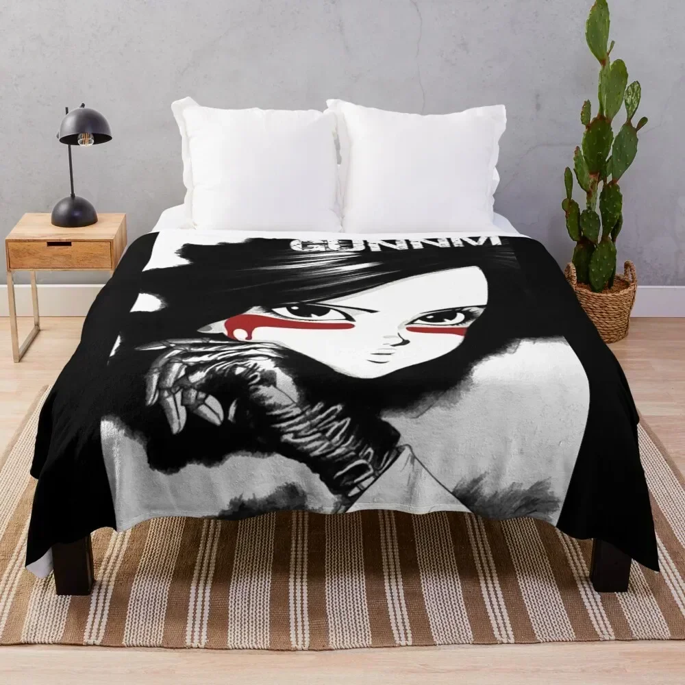 Copie de Gunnm - Gally - Alita: Battle Angel (White) Throw Blanket Stuffeds Blankets For Bed Blankets