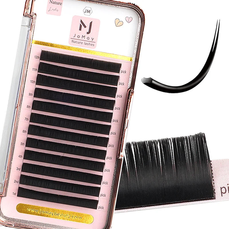 

Ресницы Jomay плоские для наращивания, мягкие натуральные ресницы для начинающих, с двумя наконечниками