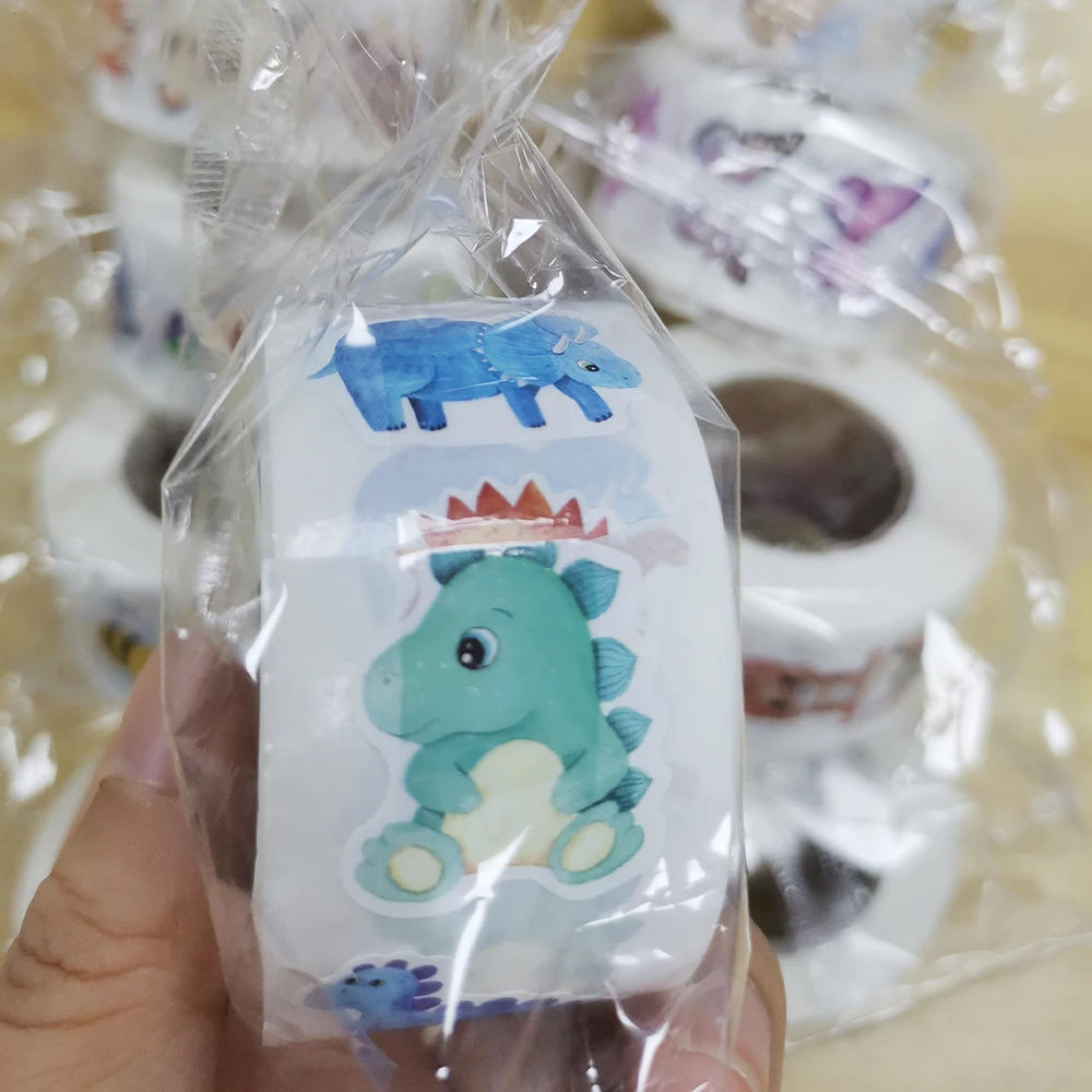 新 500 ピース/ロール漫画海洋動物公園イルカステッカー子供のための教師報酬奨励シールラベル文具ステッカー