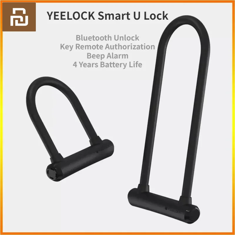 Yeelock Smart U Lock odblokowanie telefonu komórkowego 1500mAh IP65 wodoodporny metalowy nierdzewny do magazynu rower blokada motocykla