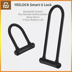 Yeelock Smart U Lock odblokowanie telefonu komórkowego 1500mAh IP65 wodoodporny metalowy nierdzewny do magazynu rower blokada motocykla