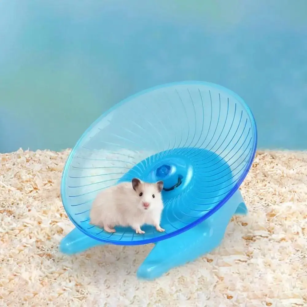 Transparent Pet Hamster Flying Saucer Anti-Slip Rat Toys Cage Hamster Running Wheels Indoor Exercise Toys Squirrel Wheel