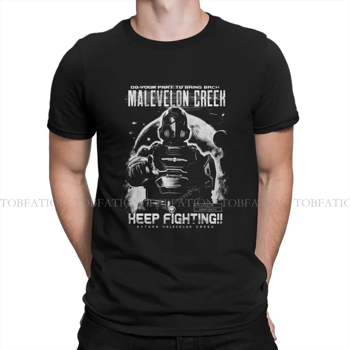 Back To  Malevelon Creek  Fanart Round Collar TShirt Helldivers Game Pure Cotton Classic T Shirt Man's Tops New Design