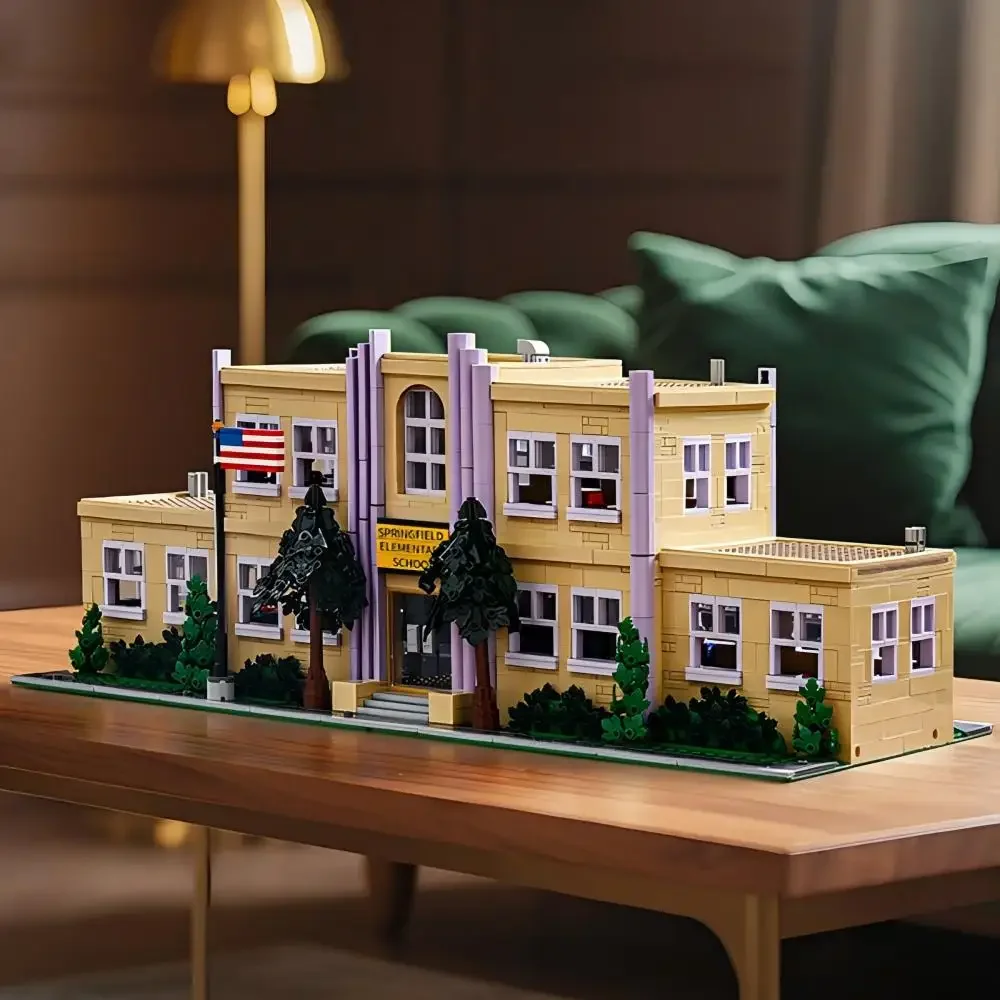 3500pcs Springfield Elementary School Building Blocks MOC Modular Buildings Architecture Model Splicing Assembly Bricks Toy Gift