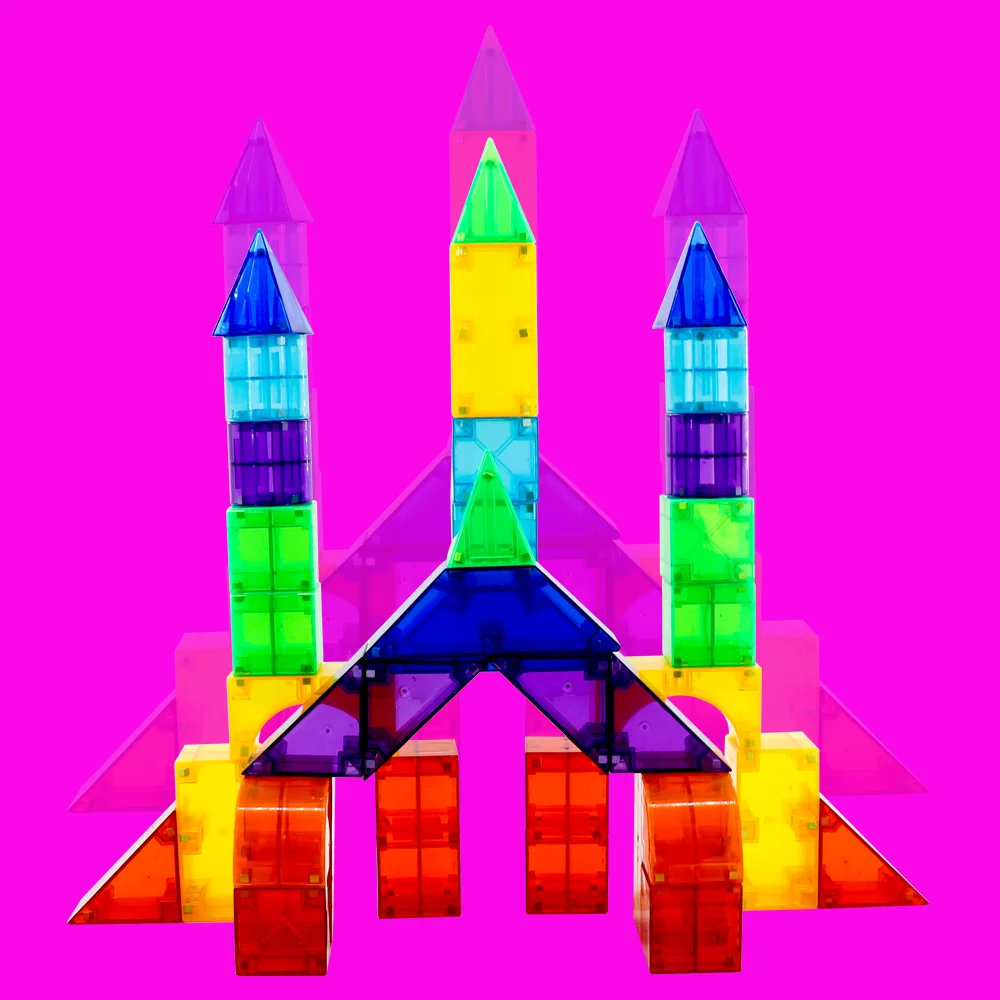 42PCS DIY Modell Magnete Spielzeug Magnetische Gebäude Cube Blöcke Transparent Lernen Bildungs Designer Bau Set Kinder Geschenke