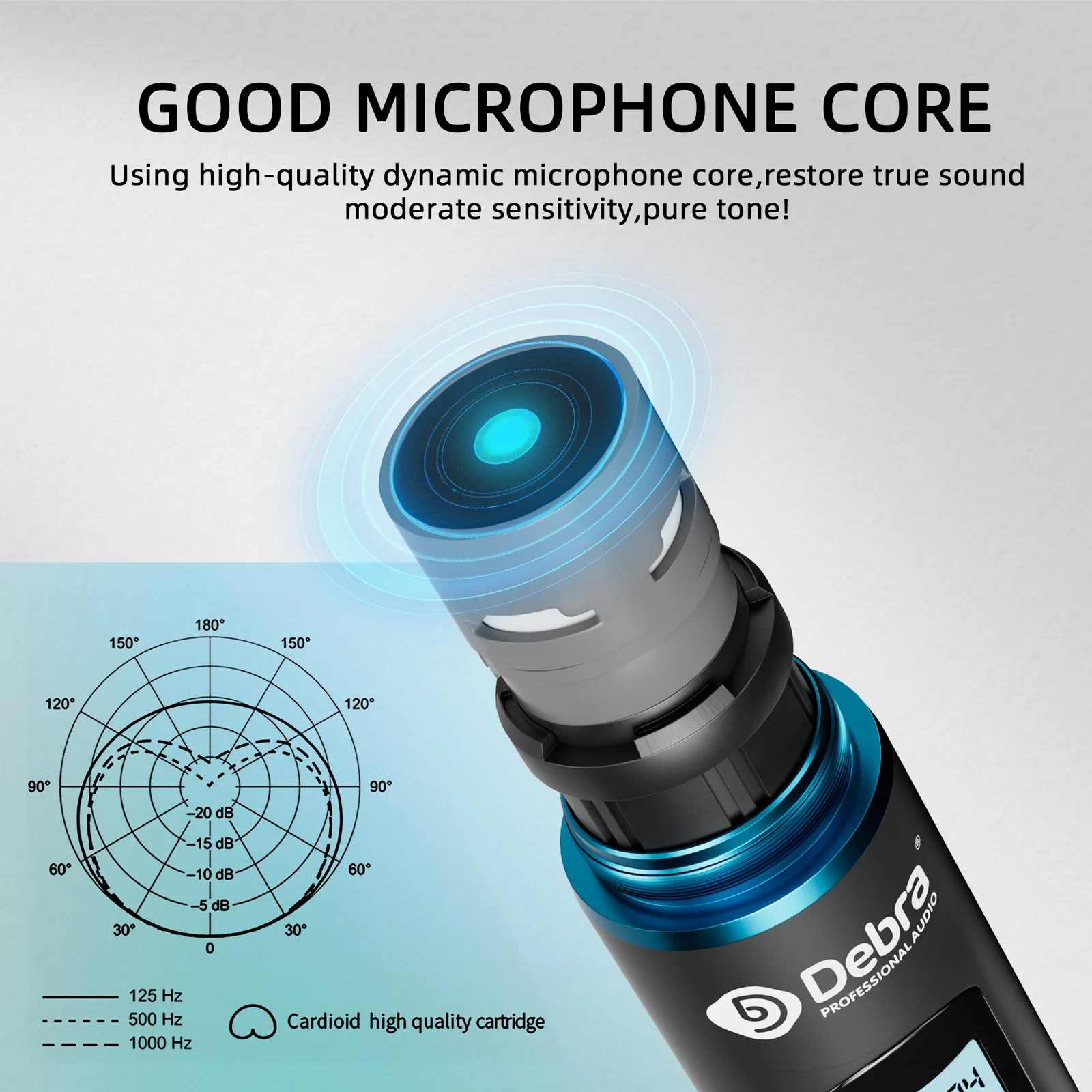 Debra UX-400 Vierkanaliges Mikrofonsystem, UHF Aufladbares Mikrofon, Infrarot-Frequenzpaarung, für Bühnenauftritte – Detail 7