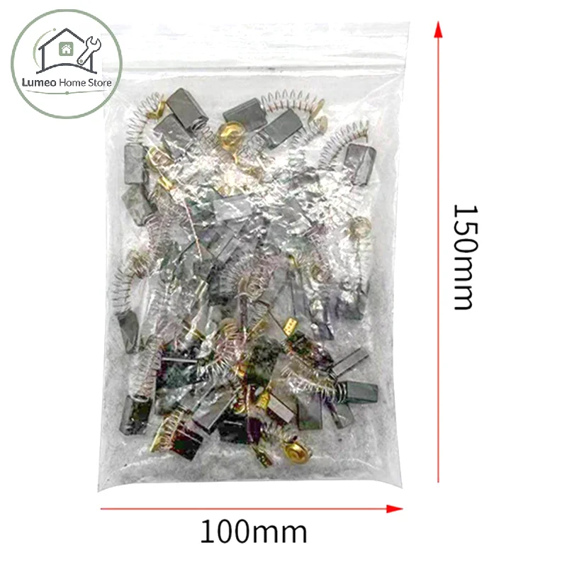50pcs Carbon Brush Replacement Kit Fit For Drills Sanders Grinders & Motors Durable Motor Parts