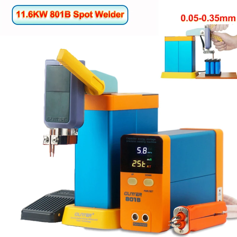 

SUNKKO 500A Spot Welding Machine 801A 801B Leakage Switch Will Not Trip 18650 Battery Welder Storage Energy Pulse Pure Nickel