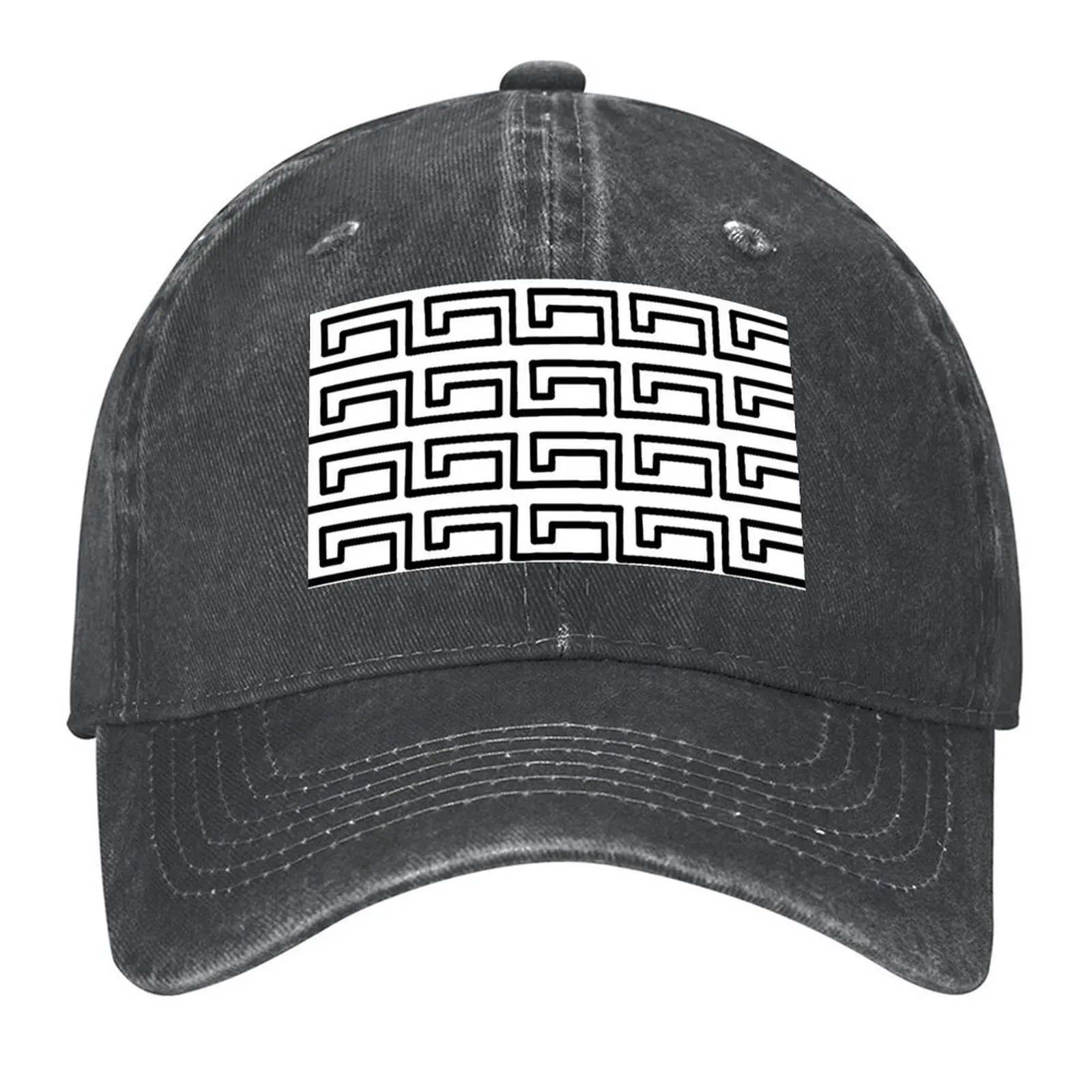 

Greek Key Pattern Design Baseball Cap Wild Ball Hat Cosplay fashionable sun hat Girl'S Hats Men's
