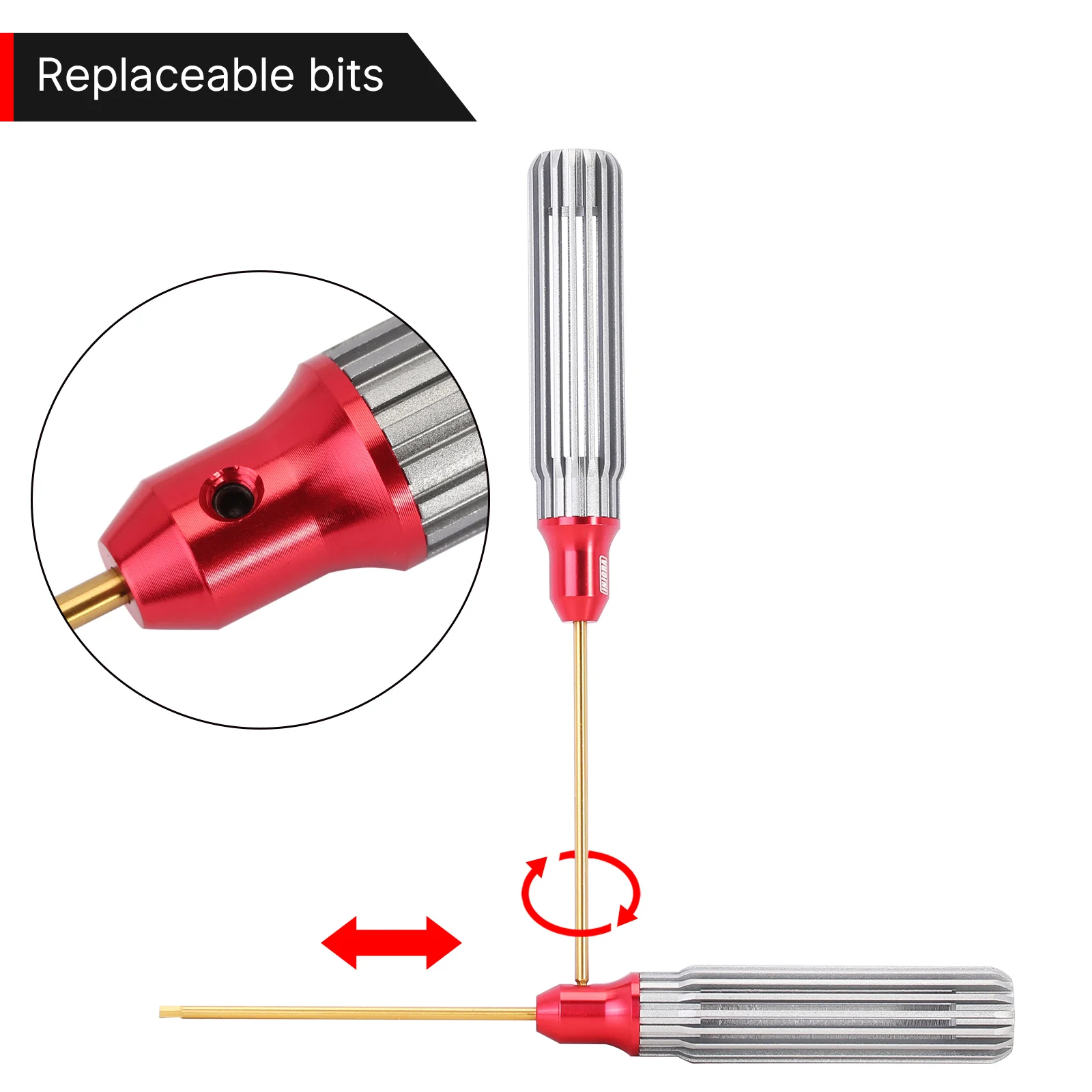 INJORA HSS Hex Screwdriver 1.5 2.0 2.5 3.0mm Tool Kit for RC Car Boat Airplane Model